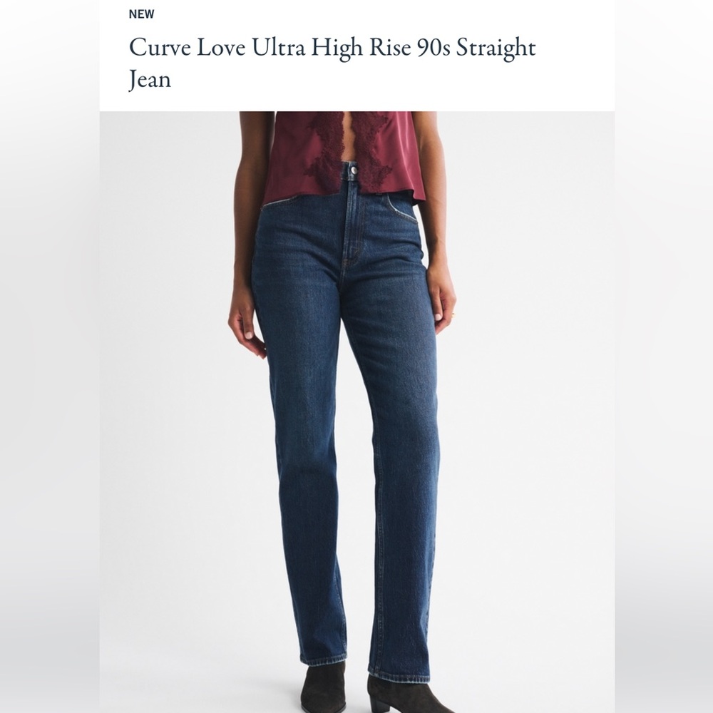 Abercrombie Ultra High Rise Slim Straight Jeans